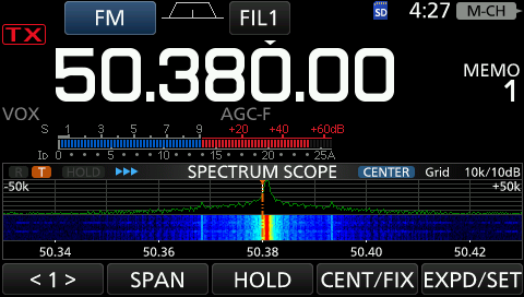 Active Receive Antenna - 50MHz Test Signal Relayed into Radio