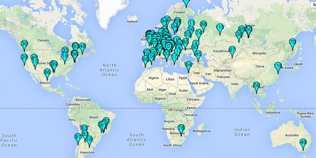 World WebSDR Map